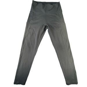 Aerie Leggings Womens Size Medium Black The Hugger Hi Rise Side Pockets Athletic